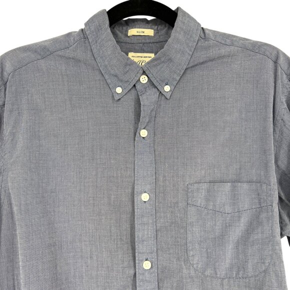 J.Crew Mens Slim Fit Blue Cotton Button-Up Shirt Size Medium - Picture 3 of 11